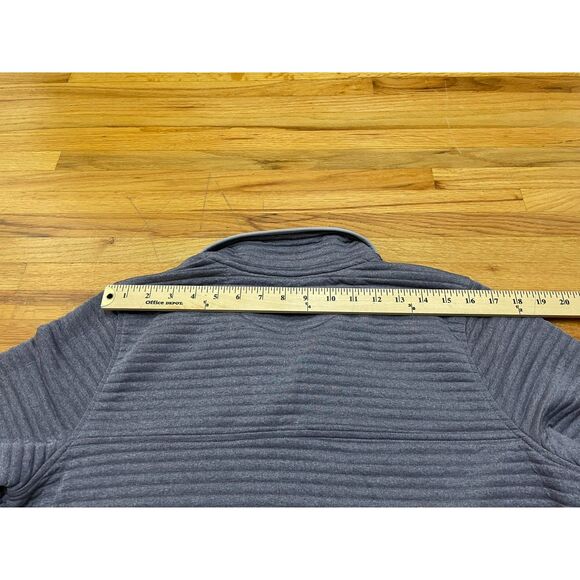 L.L. Bean Airlight Women's L Purple Pullover Polyester Sweatshirt Knit Snap - Picture 6 of 8